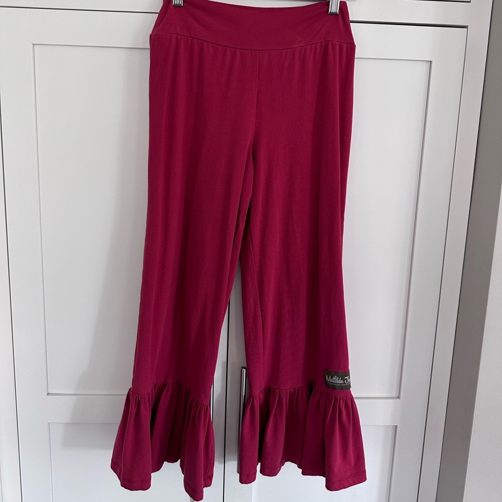 Women Matilda Jane size S ruffles, burgundy